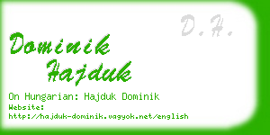 dominik hajduk business card